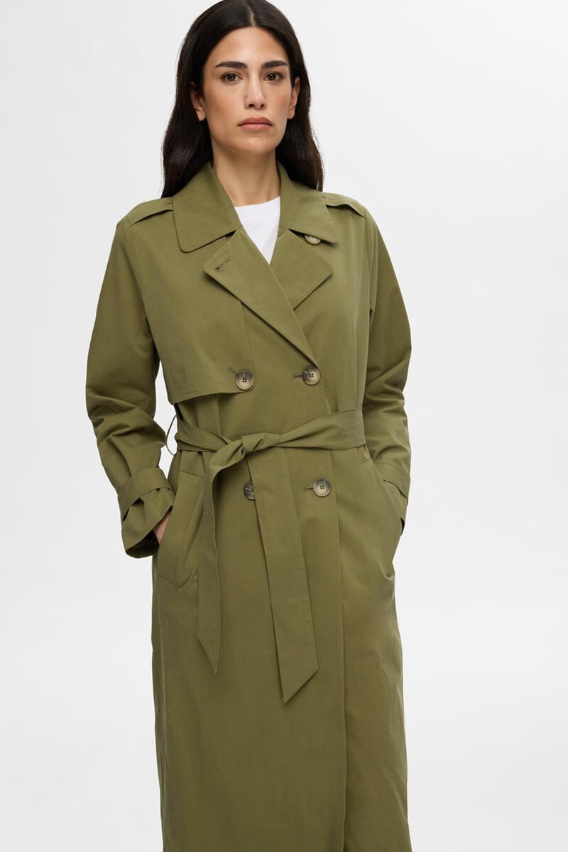 Pedro Del Hierro Gabardina Larga Confeccionada Con Algodón Orgánico