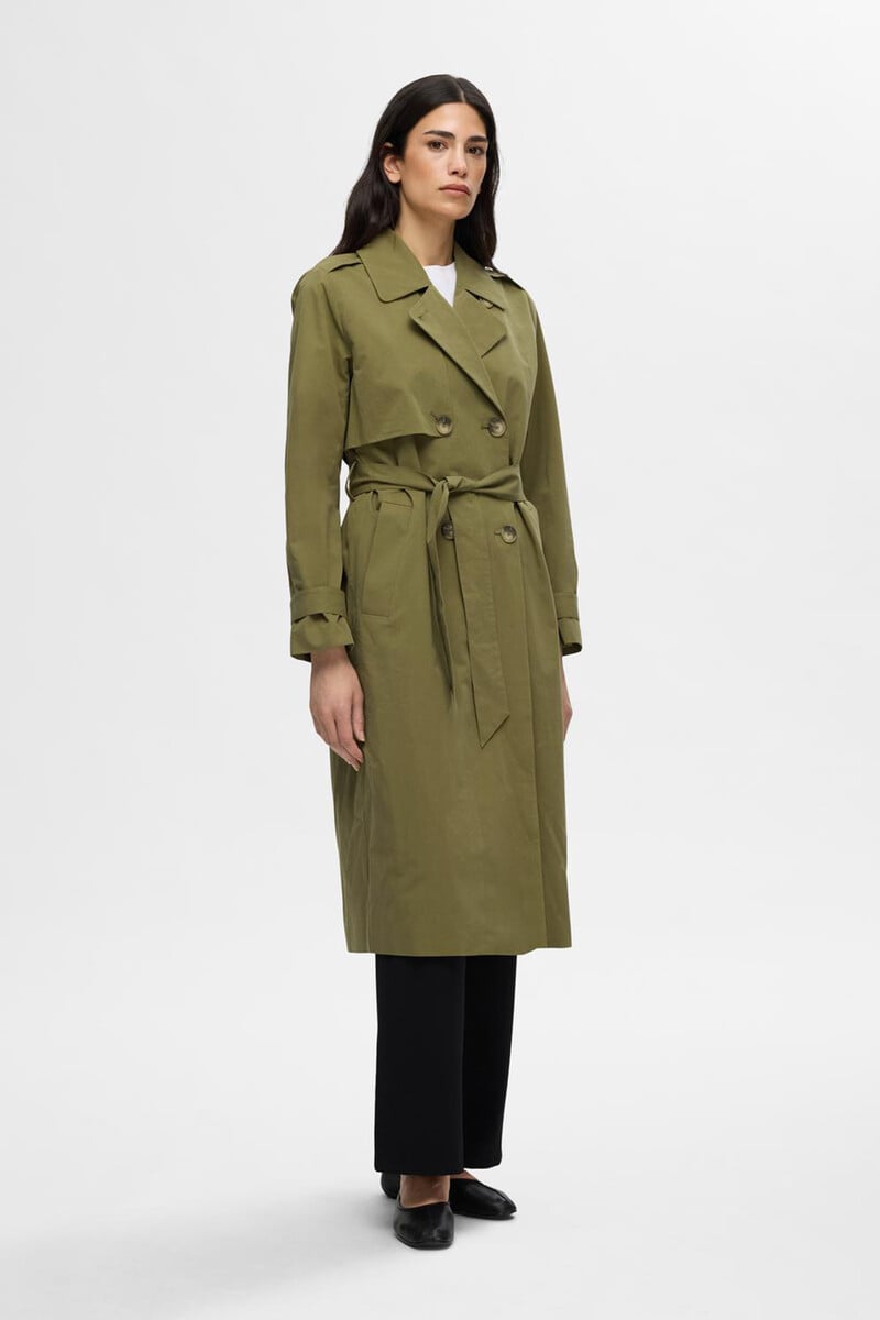 Pedro Del Hierro Gabardina Larga Confeccionada Con Algodón Orgánico