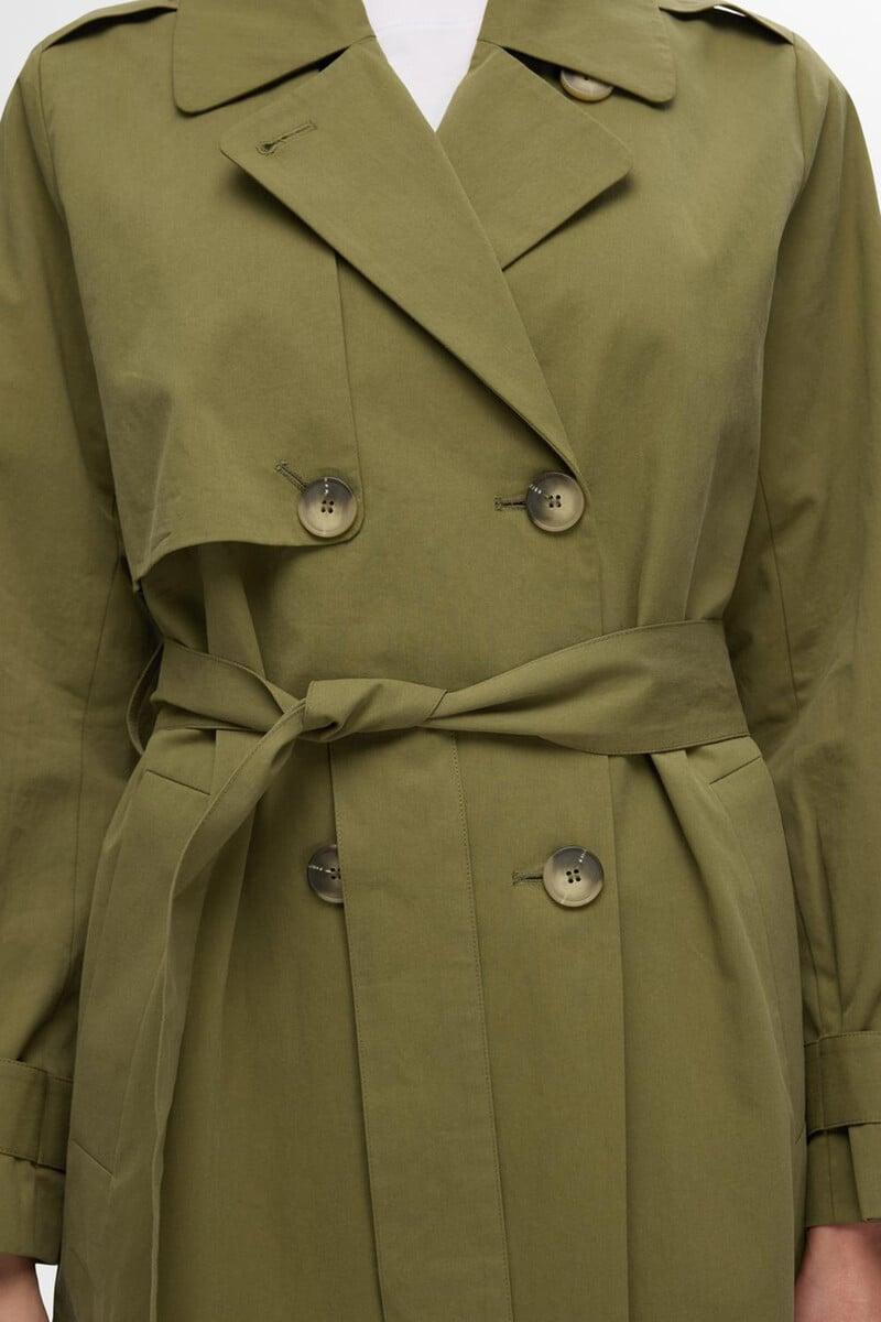 Pedro Del Hierro Gabardina Larga Confeccionada Con Algodón Orgánico