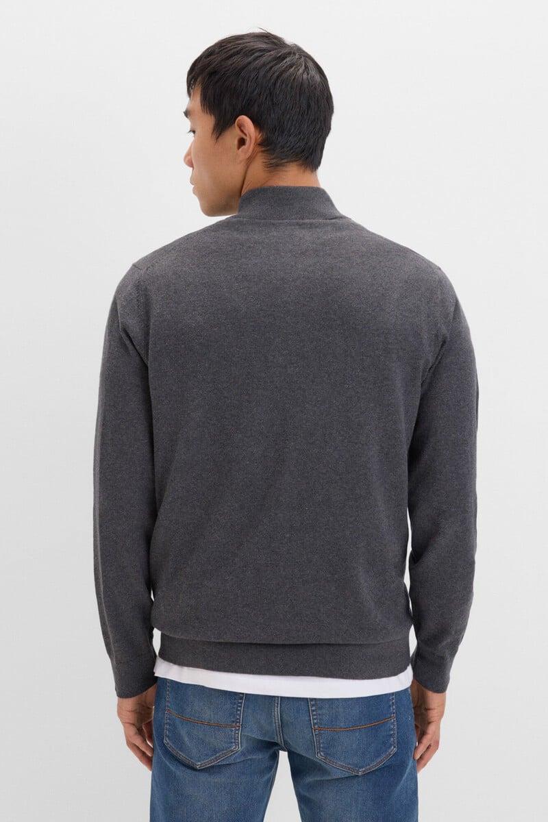 Pedro Del Hierro Jersey Algodón Cashmere Cuello Alto Botones