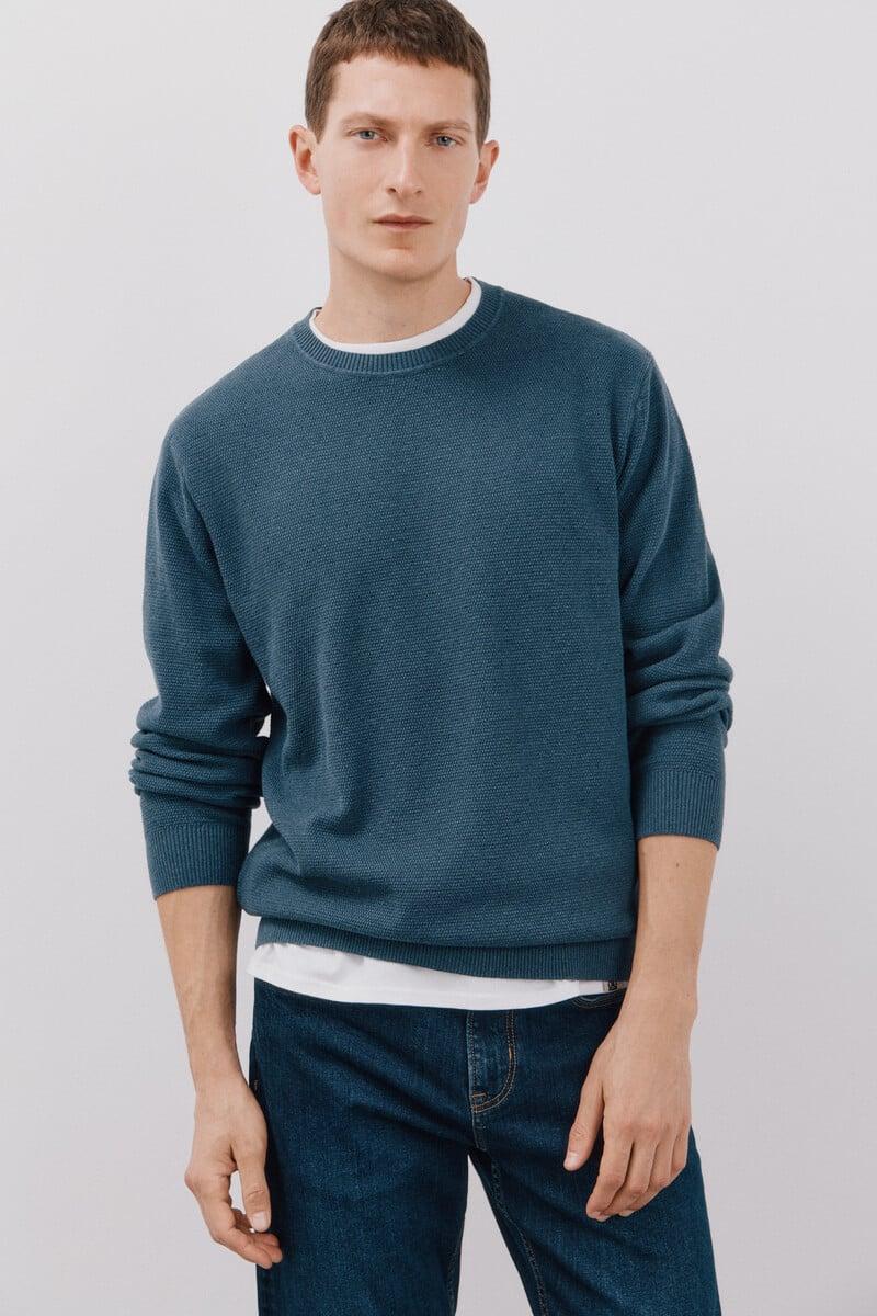 pedro del hierro Jersey algodón ligero cuello redondo