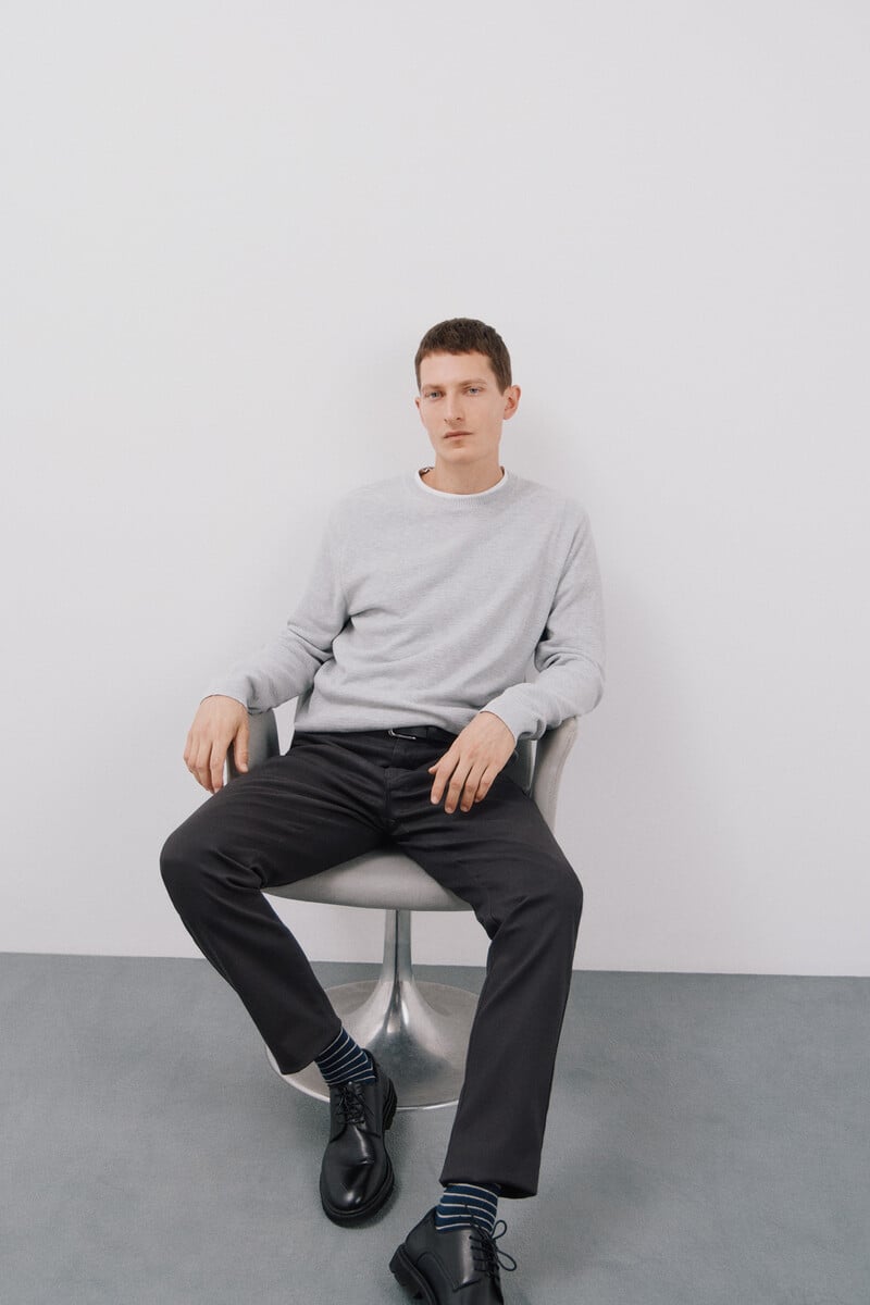 pedro del hierro Jersey algodón ligero cuello redondo