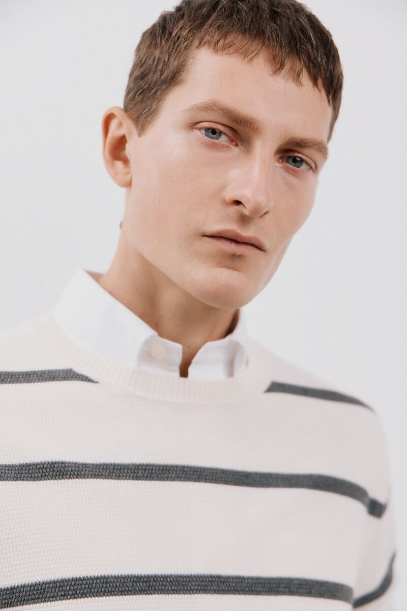 Pedro Del Hierro Jersey Algodón Ligero Rayas Cuello Redondo