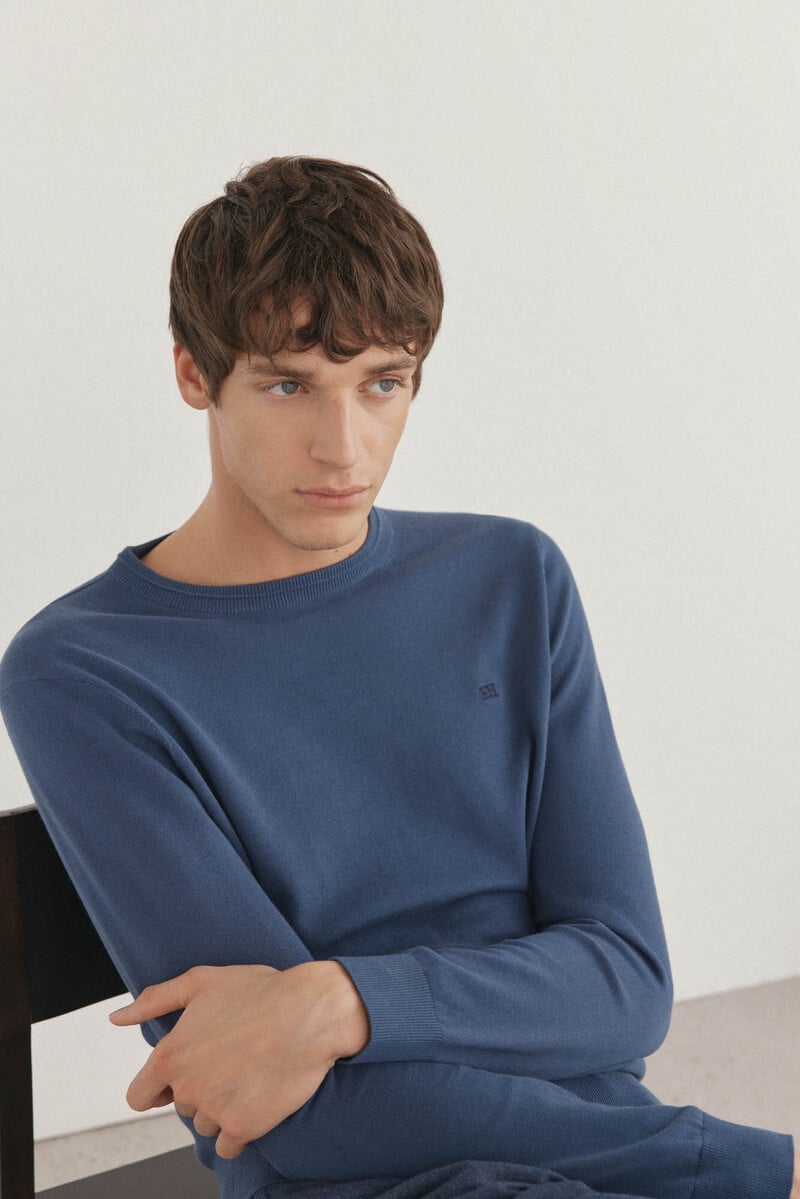 Pedro Del Hierro Jersey Algodón Premium Cuello Caja