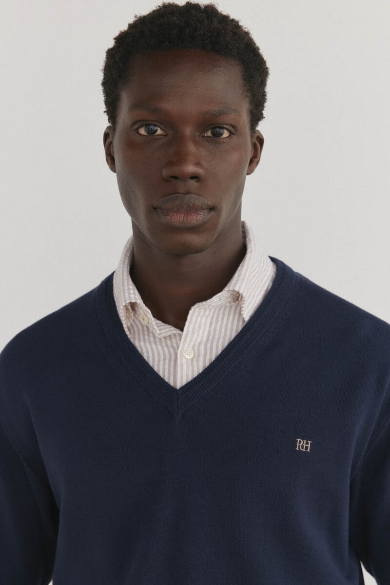 Pedro Del Hierro Jersey Algodón Premium Cuello Pico