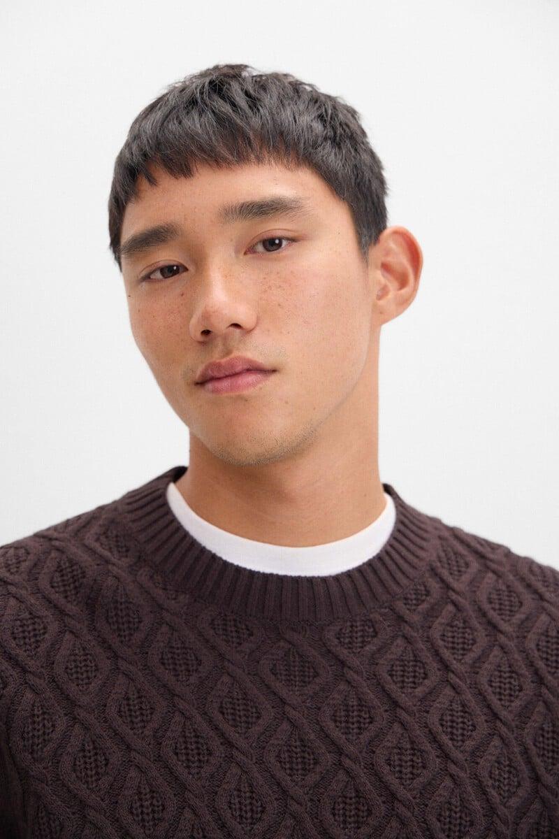 Pedro Del Hierro Jersey Algodón Rombos Cuello Redondo