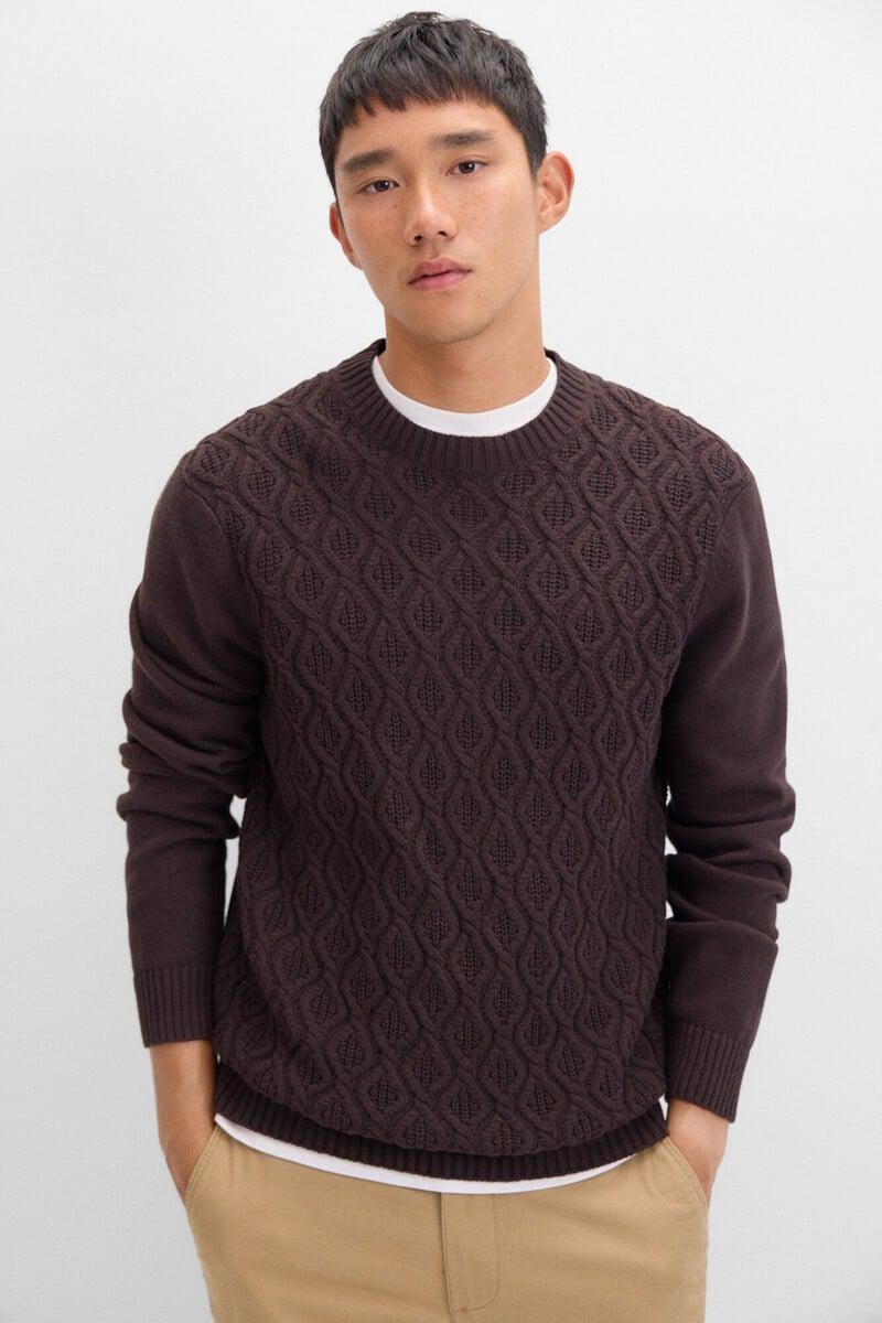 Pedro Del Hierro Jersey Algodón Rombos Cuello Redondo