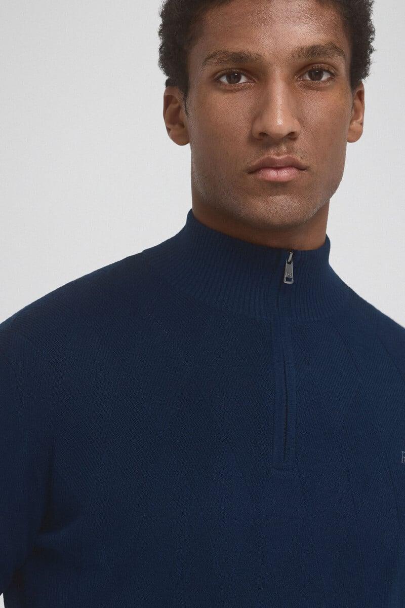 Pedro Del Hierro Jersey Cables Delanteros Cuello Redondo