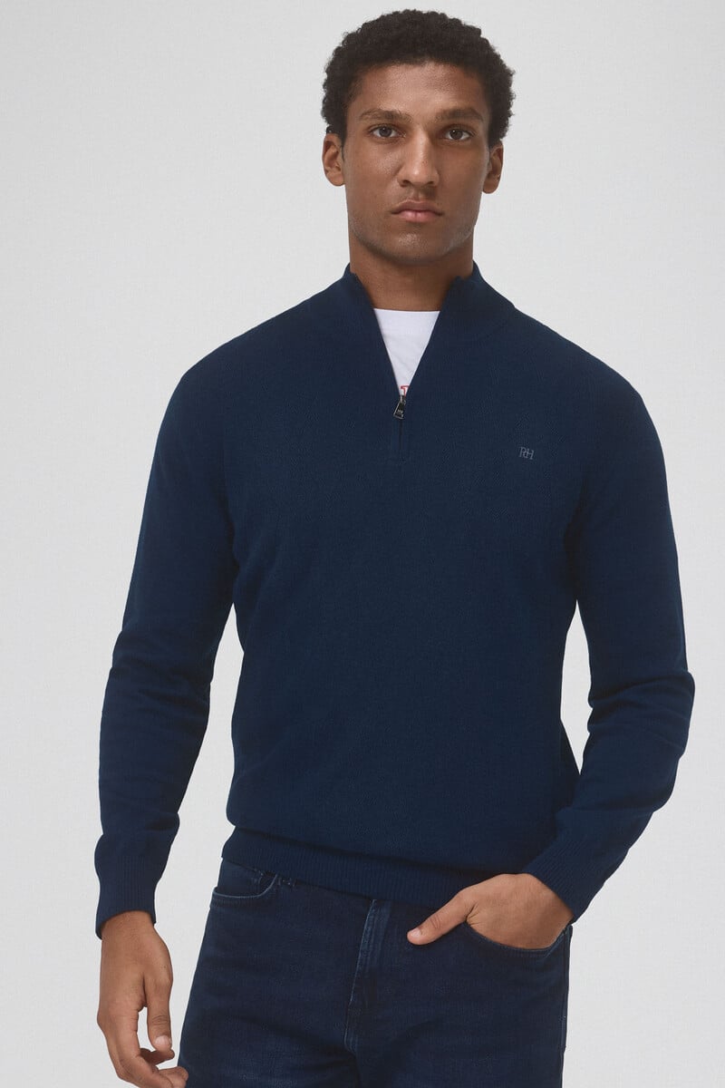 Pedro Del Hierro Jersey Cables Delanteros Cuello Redondo