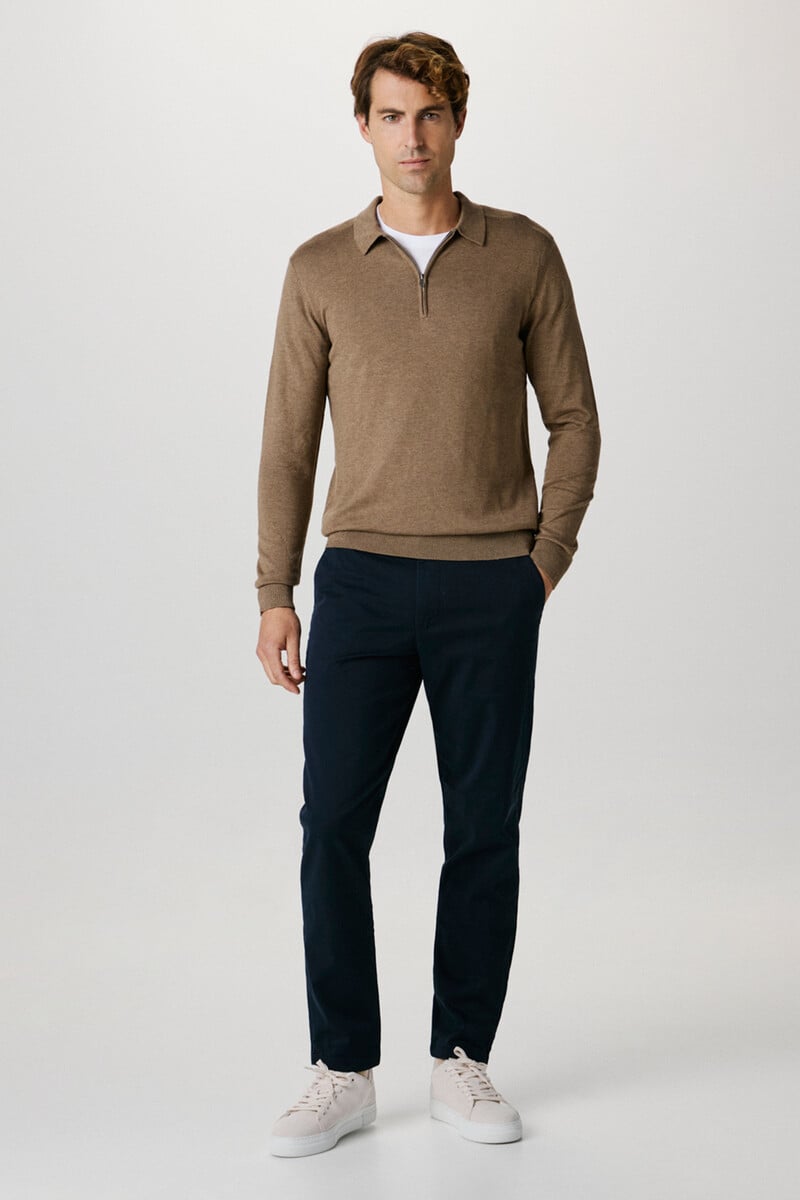 Pedro Del Hierro Jersey Con Cuello Polero Y Media Cremallera Confeccionado Con Algodón Orgánico