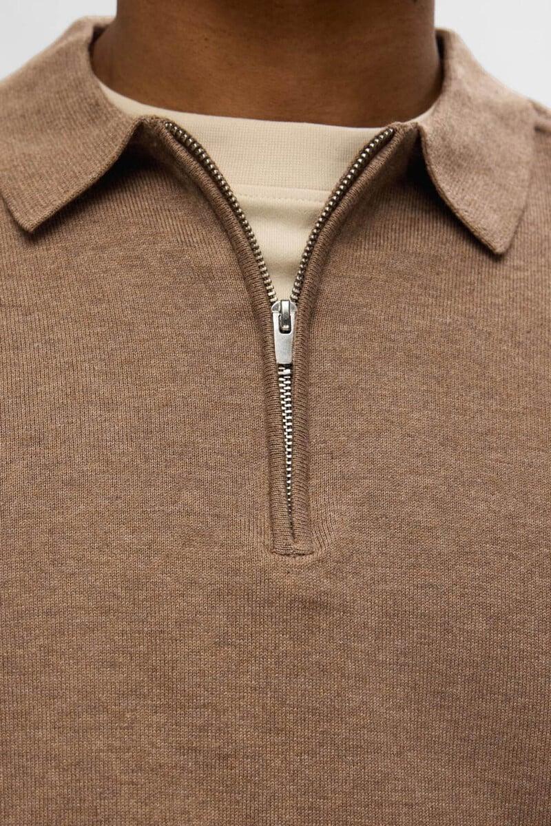 Pedro Del Hierro Jersey Con Cuello Polero Y Media Cremallera Confeccionado Con Algodón Orgánico