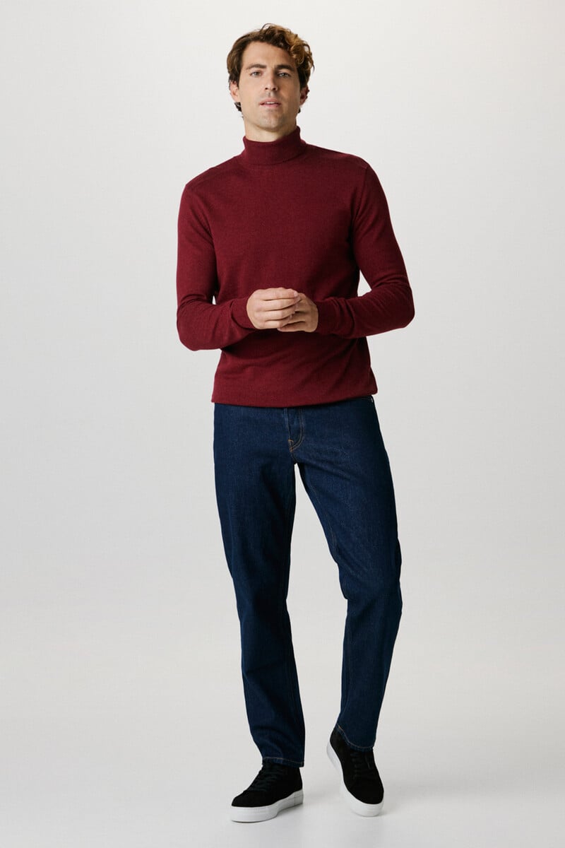 pedro del hierro Jersey de cuello alto confeccionado con algodón orgánico