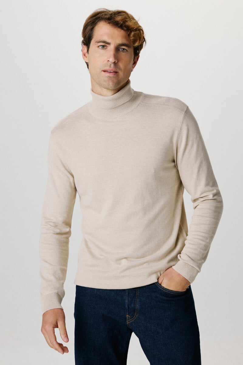 pedro del hierro Jersey de cuello alto confeccionado con algodón orgánico