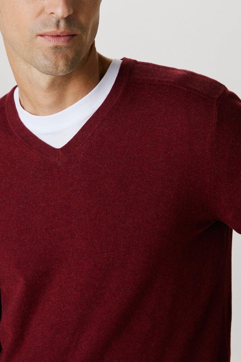 Pedro Del Hierro Jersey De Cuello V Confeccionado Con Algodón Orgánico. Regular Fit