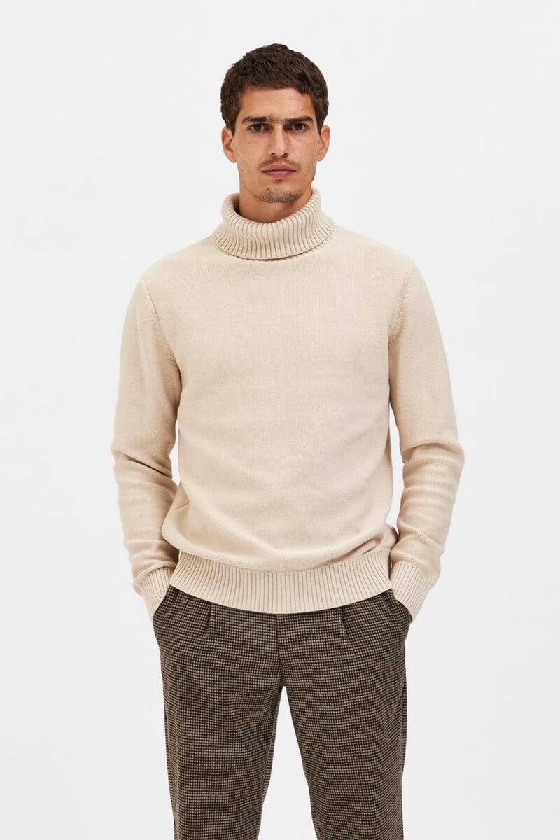 pedro del hierro Jersey de cuello vuelto confeccionado con algodón orgánico