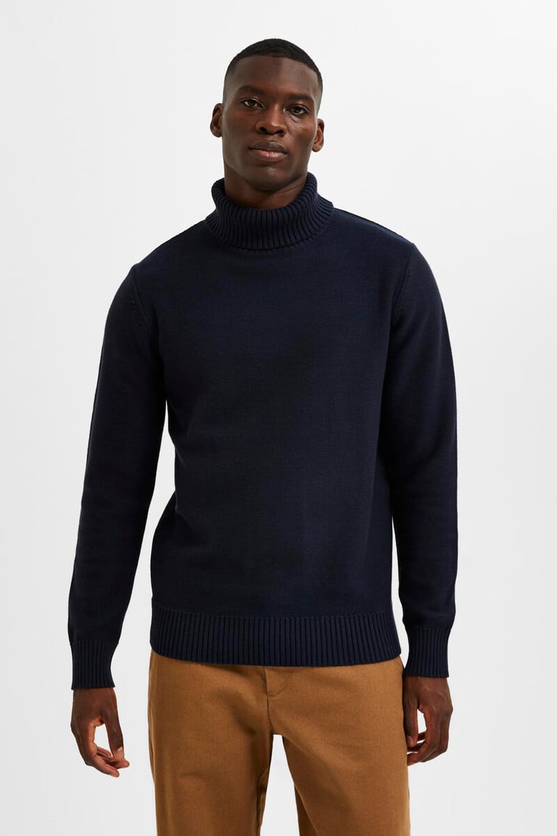 pedro del hierro Jersey de cuello vuelto confeccionado con algodón orgánico