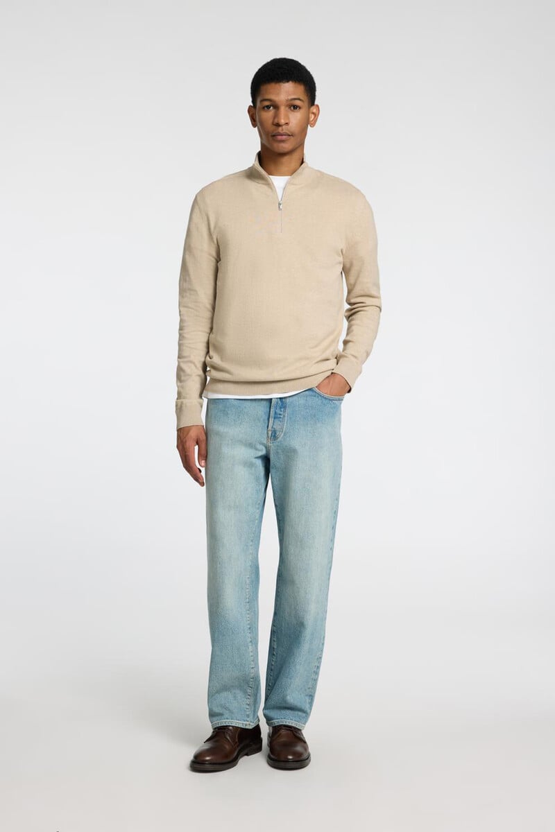 Pedro Del Hierro Jersey De Punto Con Media Cremallera 100% Algodón