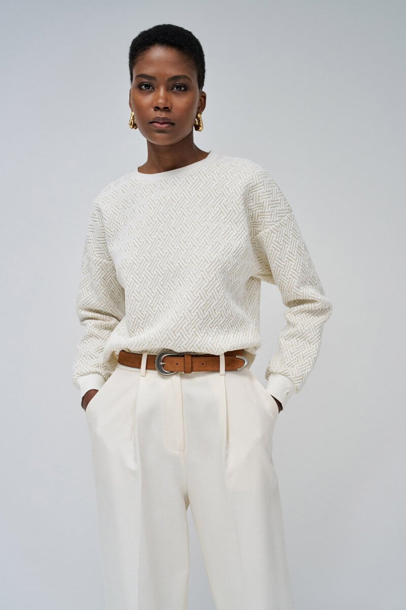 pedro del hierro Jersey de punto texturizado con brillo