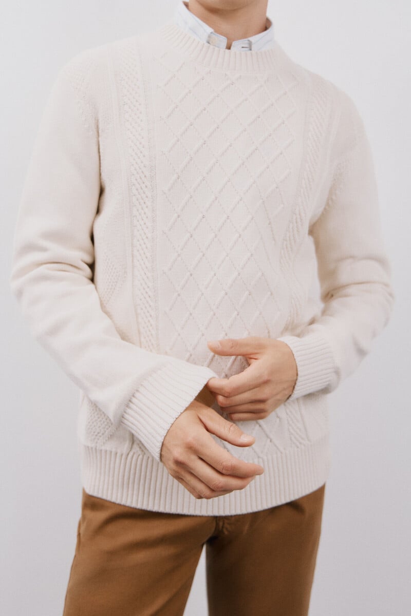 Pedro Del Hierro Jersey Estructura Cables Cuello Redondo