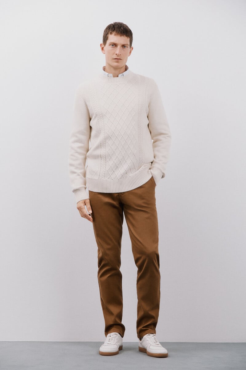 Pedro Del Hierro Jersey Estructura Cables Cuello Redondo