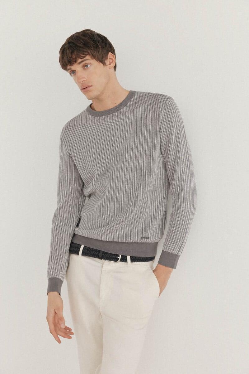 Pedro Del Hierro Jersey Estructura Vertical Cuello Redondo