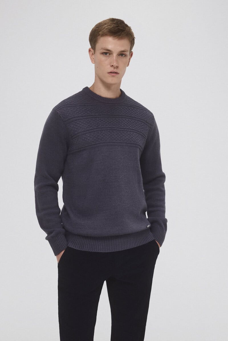 Pedro Del Hierro Jersey Lana Fantasía Cuello Redondo