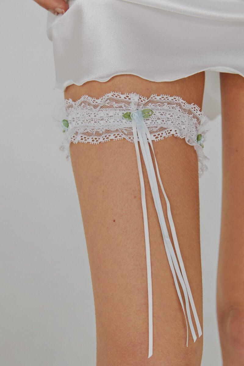 Pedro Del Hierro Liga Ivette Bridal Encaje Detalle Flor