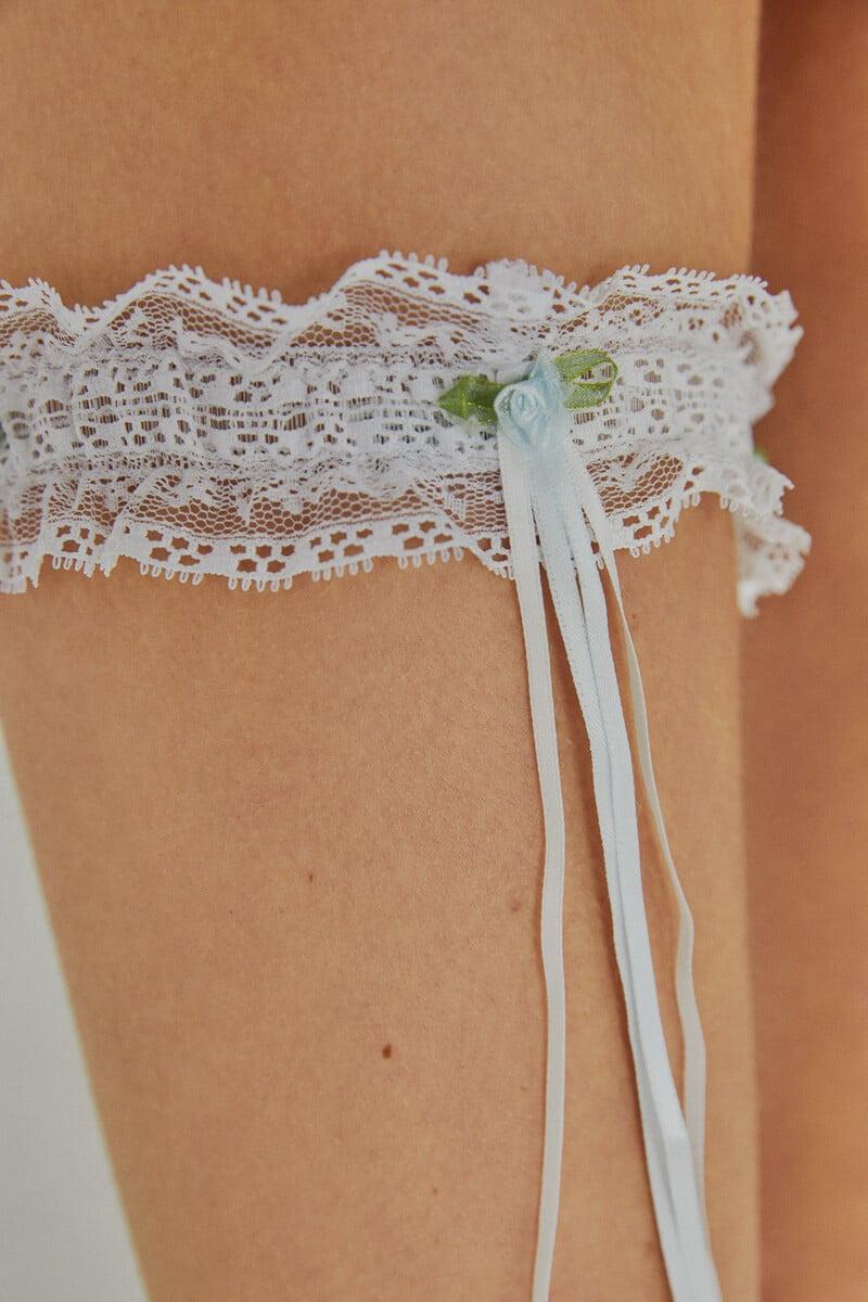 Pedro Del Hierro Liga Ivette Bridal Encaje Detalle Flor