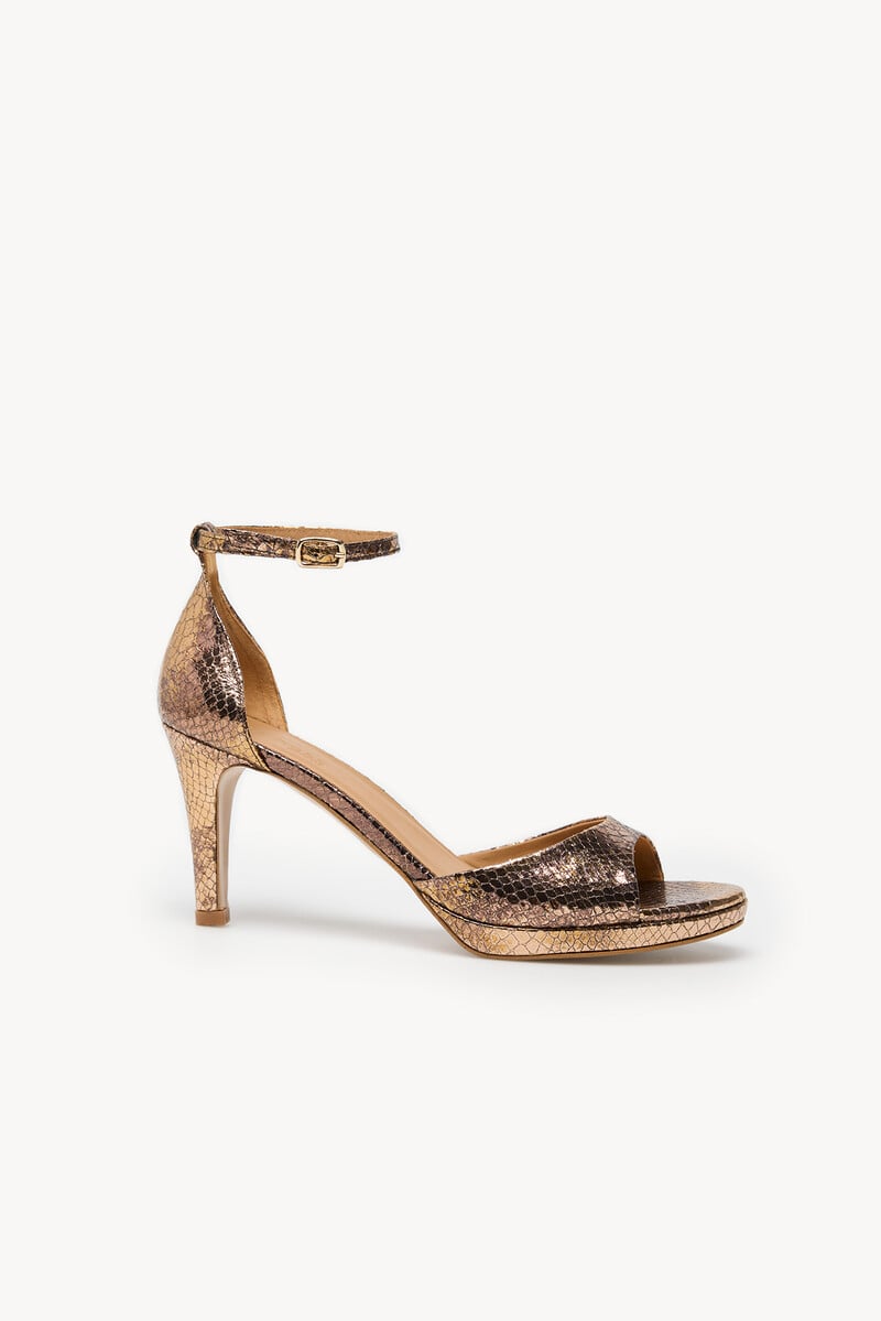 pedro del hierro Nadia. Sandalia tacon efecto serpiente