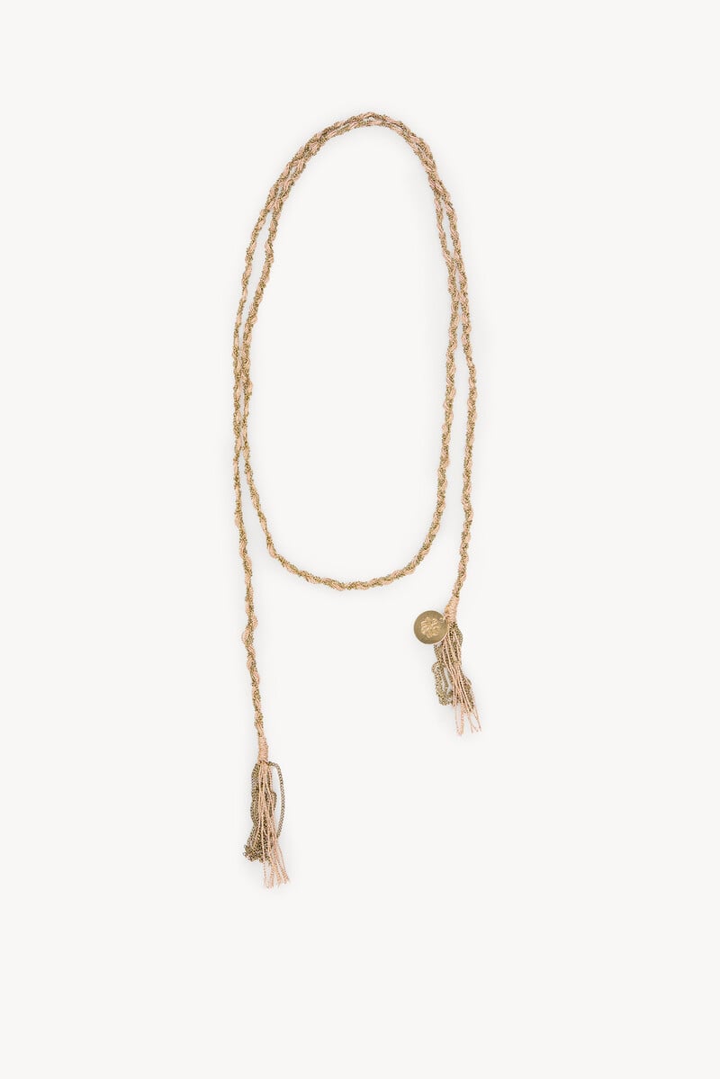 pedro del hierro Nicole. Collar largo cadena trenzada