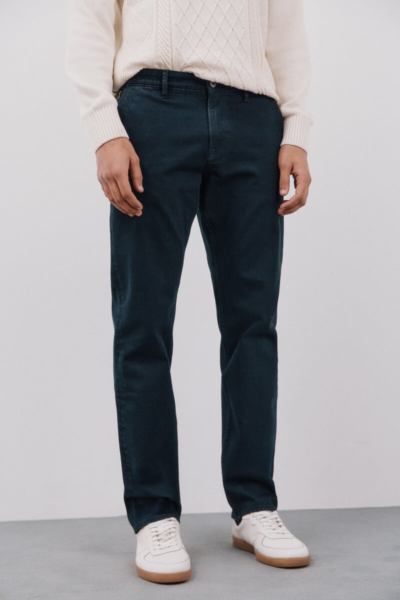 Pedro Del Hierro Pantalón 5 Bolsillos Color Regular Fit
