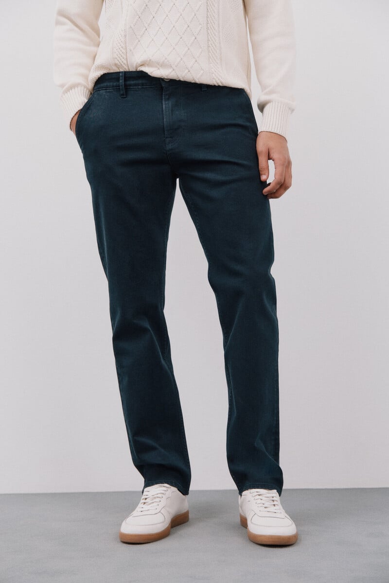 pedro del hierro Pantalón 5 bolsillos color regular fit