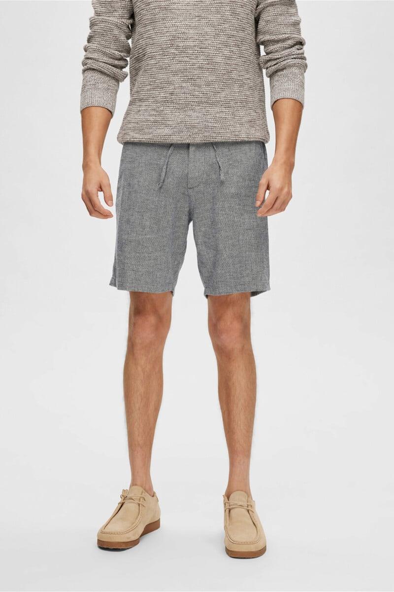 Pedro Del Hierro Pantalón Chino Corto Confeccionado Con Lino Y Algodón Orgánico