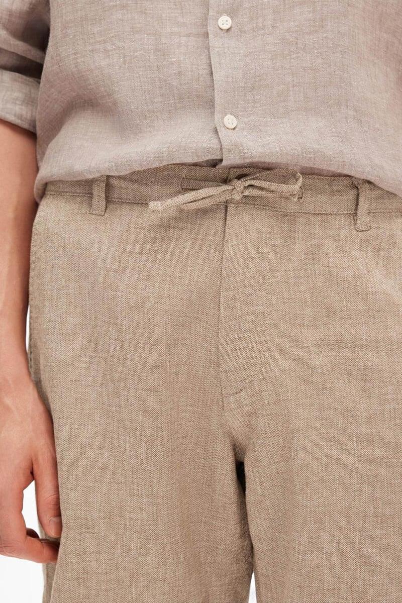 Pedro Del Hierro Pantalón Chino Corto Confeccionado Con Lino Y Algodón Orgánico
