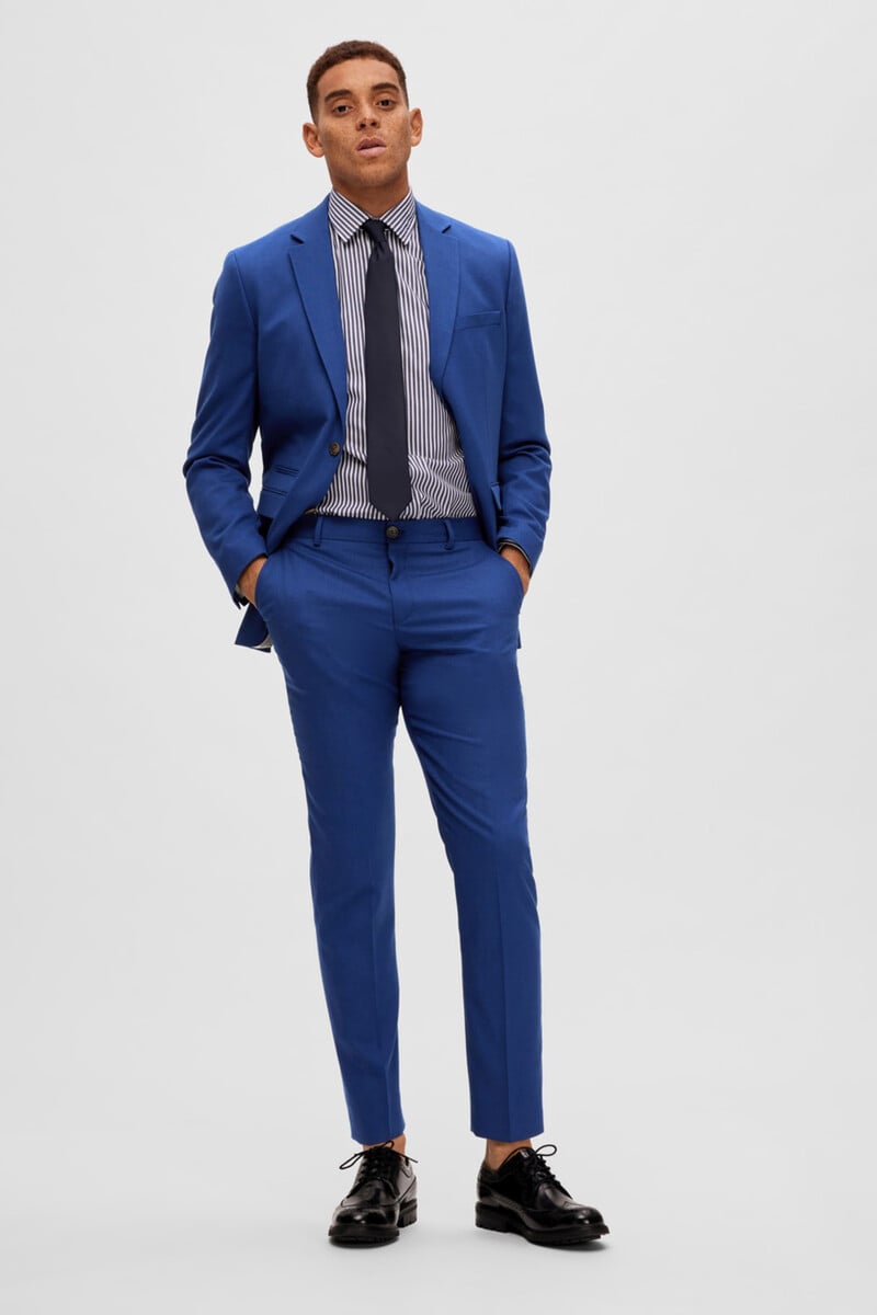 pedro del hierro Pantalón de traje Slim Fit con lana