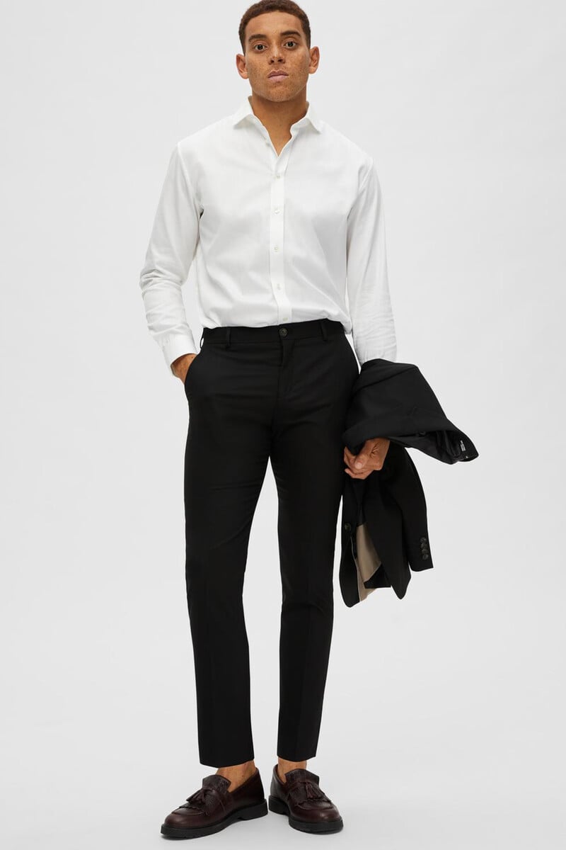 pedro del hierro Pantalón de traje Slim Fit con lana