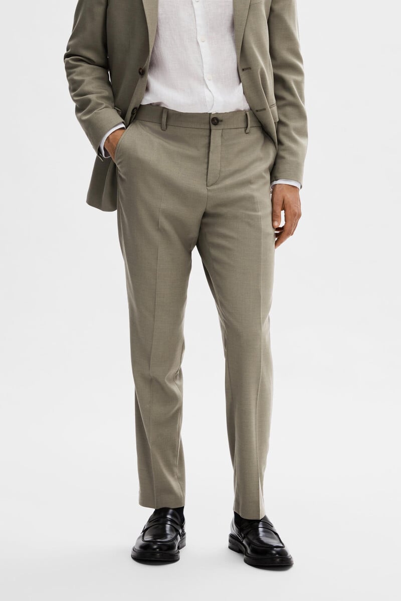 Pedro Del Hierro Pantalón De Traje Slim Fit Confeccionado Con Lana