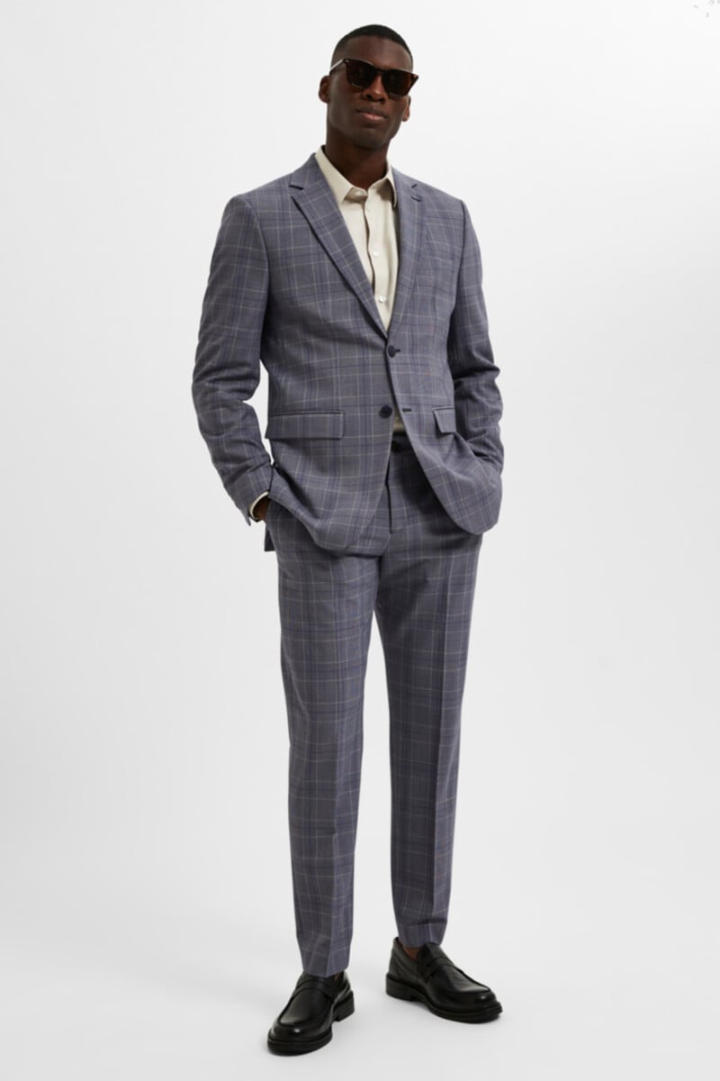 Pedro Del Hierro Pantalón De Traje Slim Fit De Cuadros