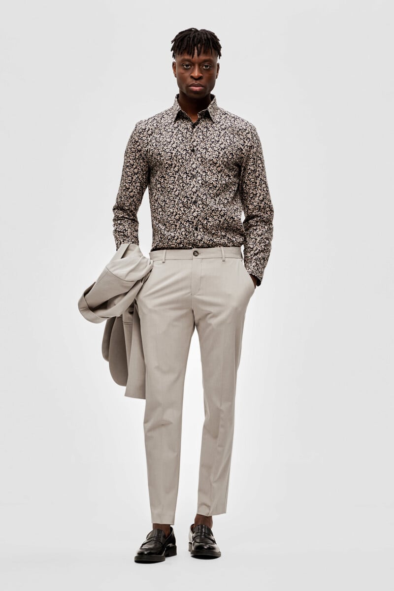 pedro del hierro Pantalón de traje slim fit elaborado con materiales reciclados