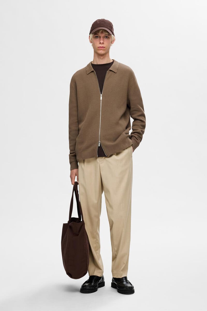 pedro del hierro Pantalón informal con pinza confeccionado con materiales reciclados