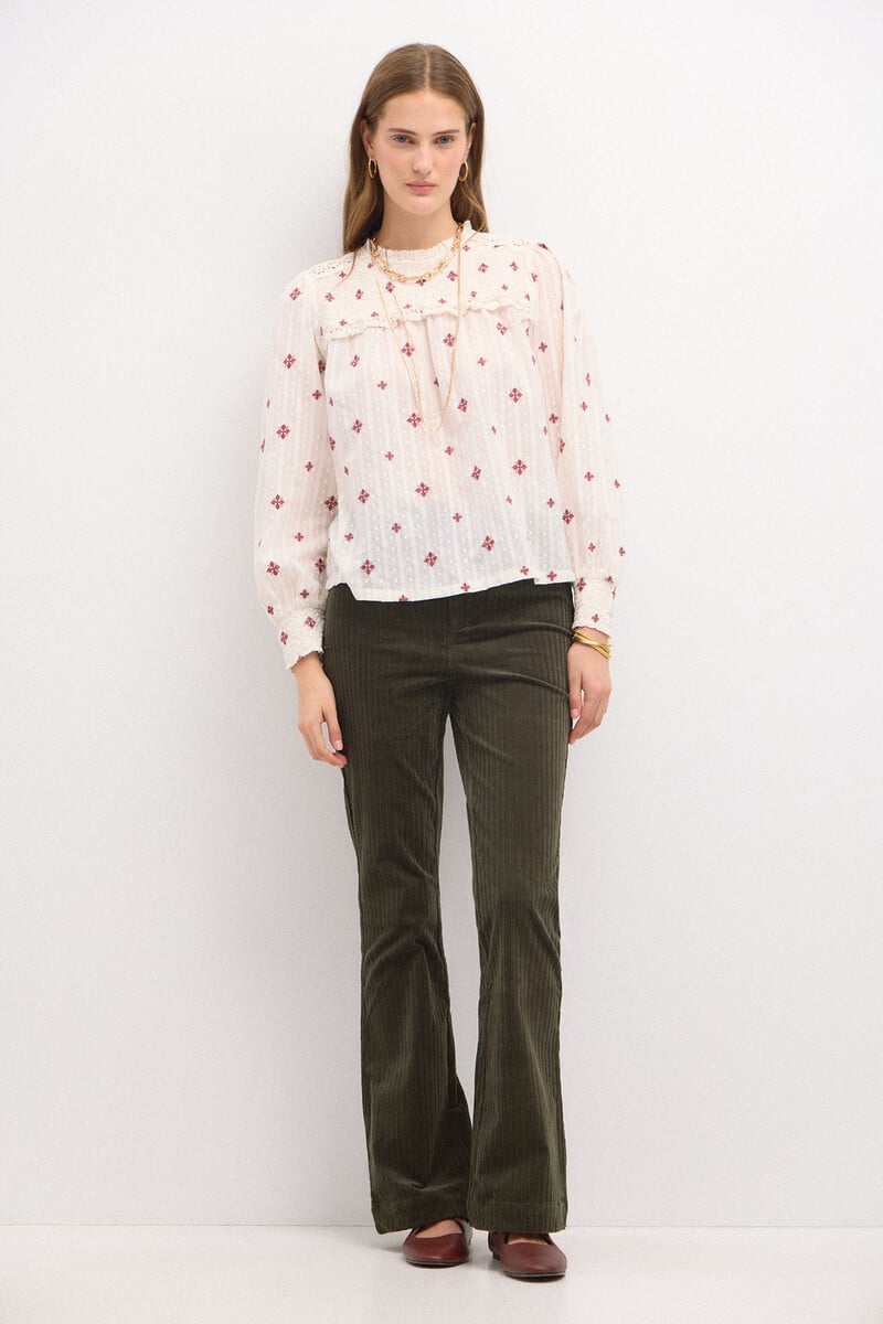 pedro del hierro Pastora. Pantalón acampanado de pana