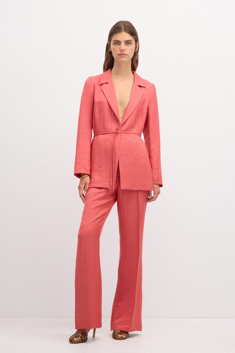 pedro del hierro Patricia. Pantalón de traje satinado