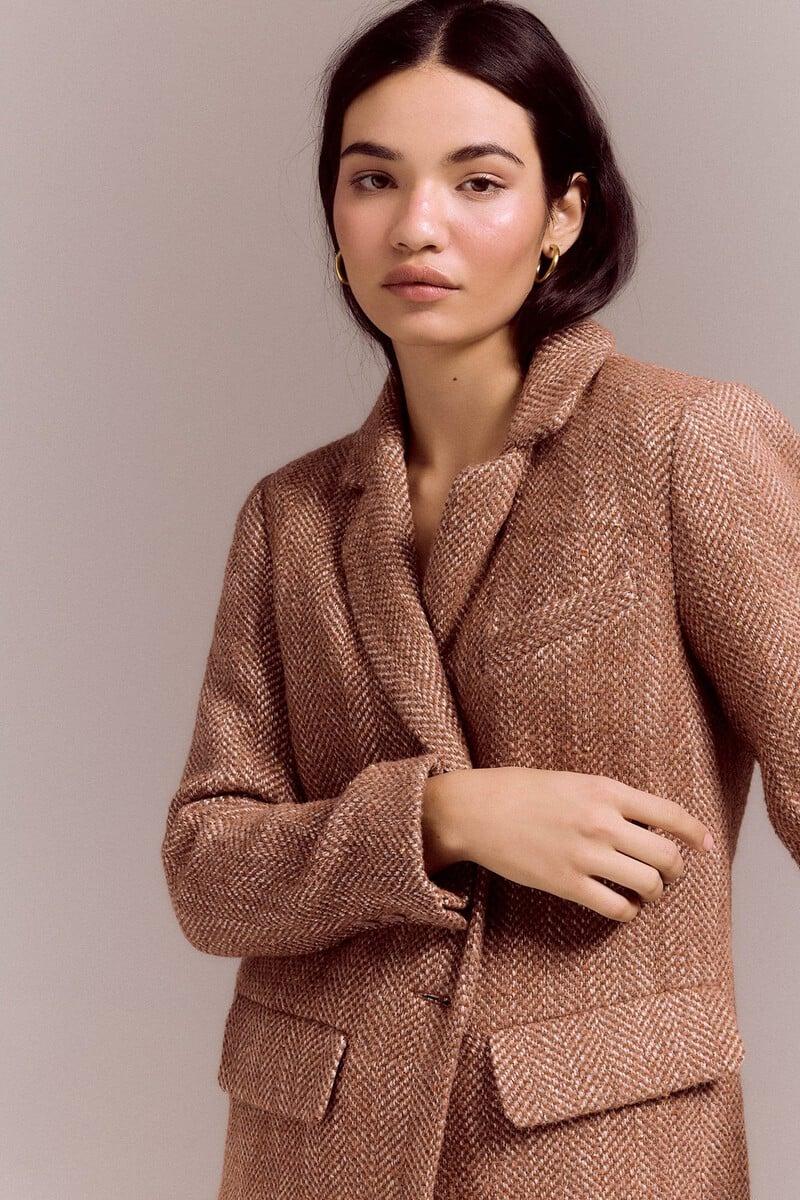 Pedro Del Hierro Abrigo Blazer De Espiga