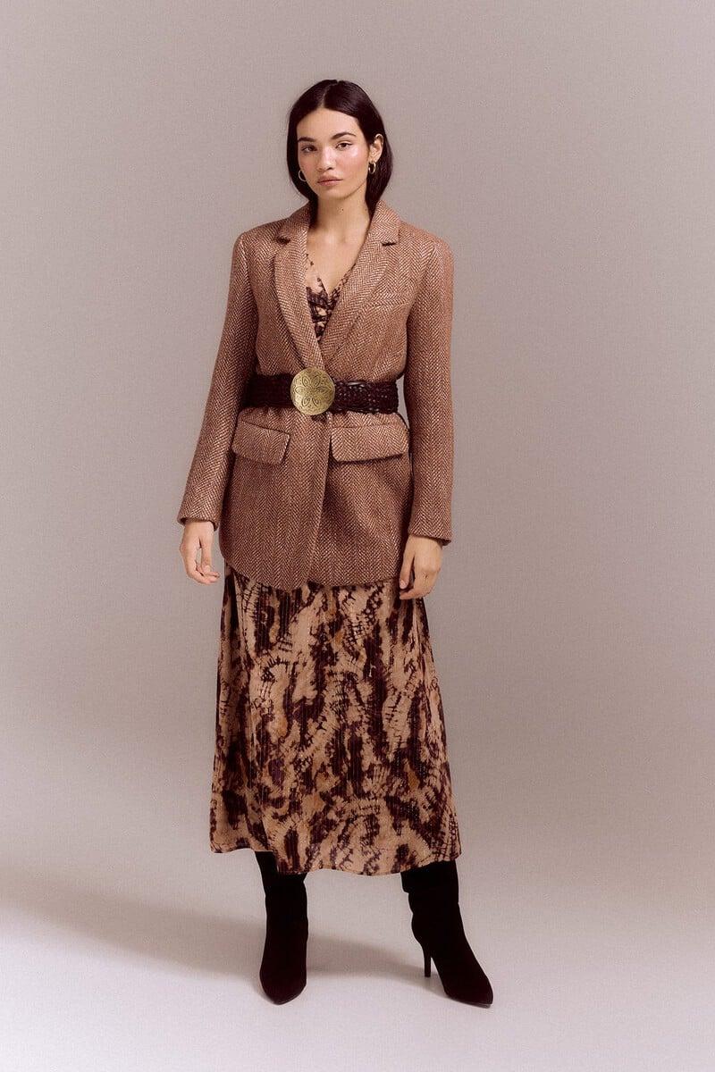 Pedro Del Hierro Abrigo Blazer De Espiga