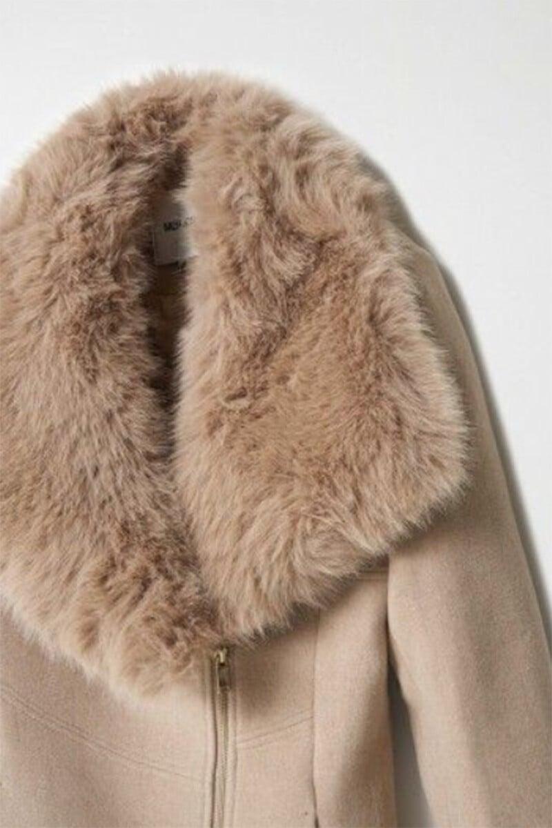 Pedro Del Hierro Abrigo De Paño Grace Con Pelo