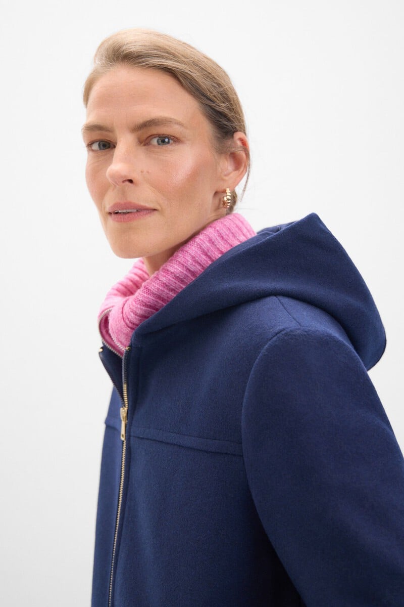 Pedro Del Hierro Abrigo Trenca Con Capucha