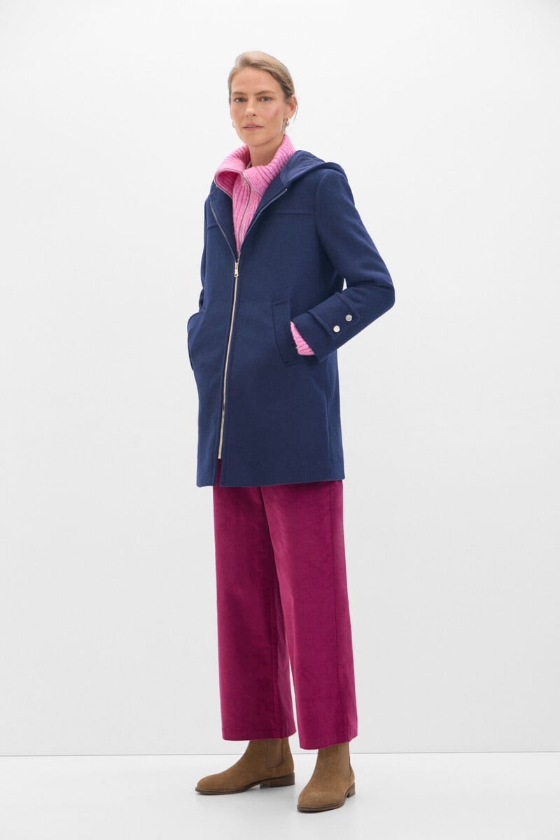 Pedro Del Hierro Abrigo Trenca Con Capucha