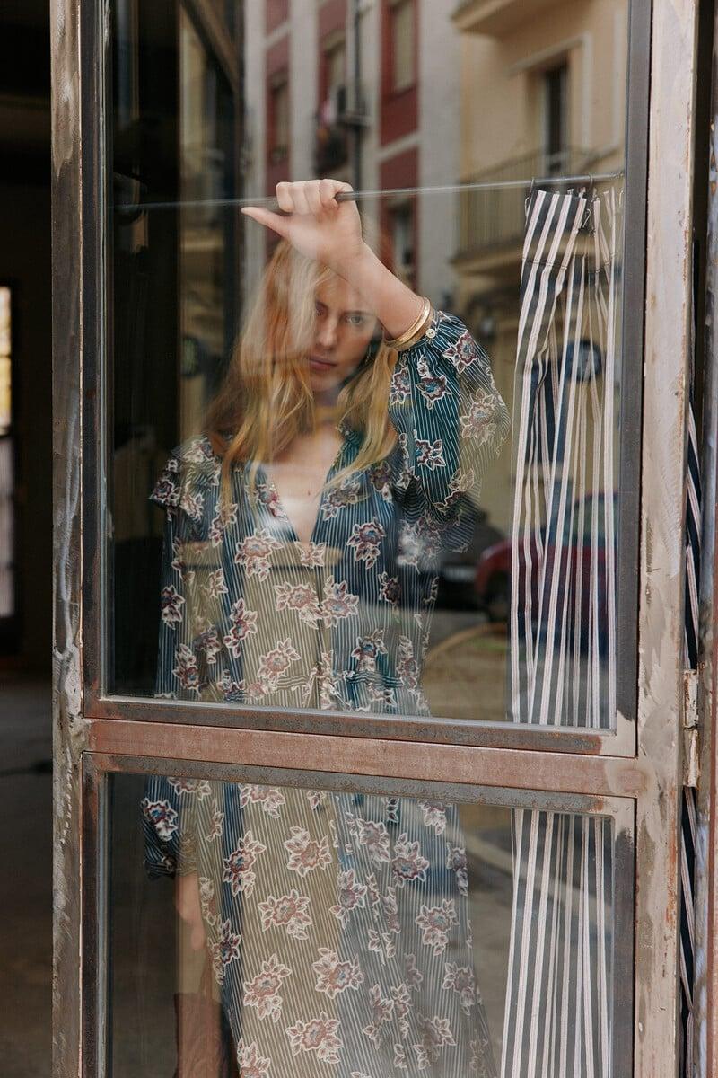 Pedro Del Hierro Alejandra. Vestido Estampado