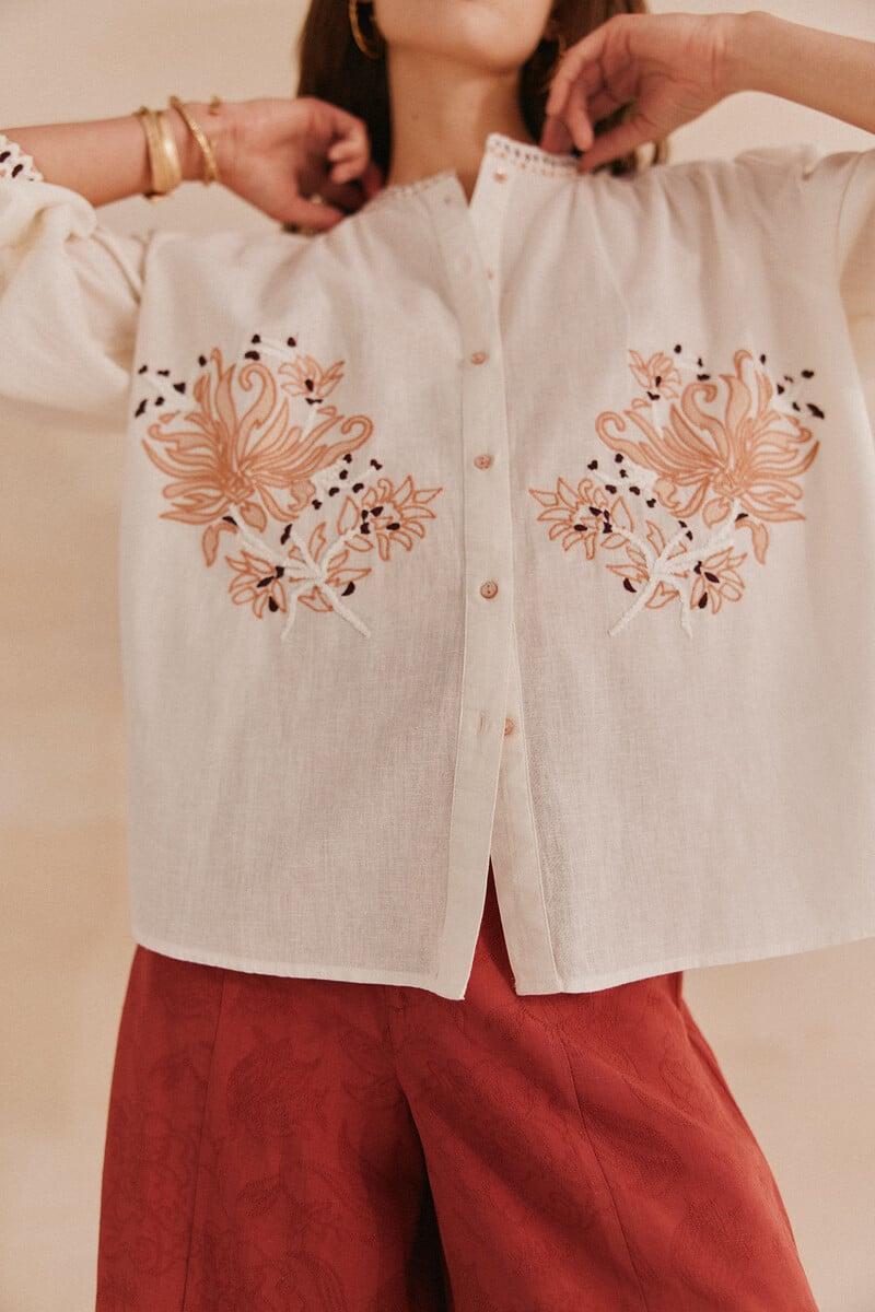 Pedro Del Hierro Alicia. Blusa Bordada