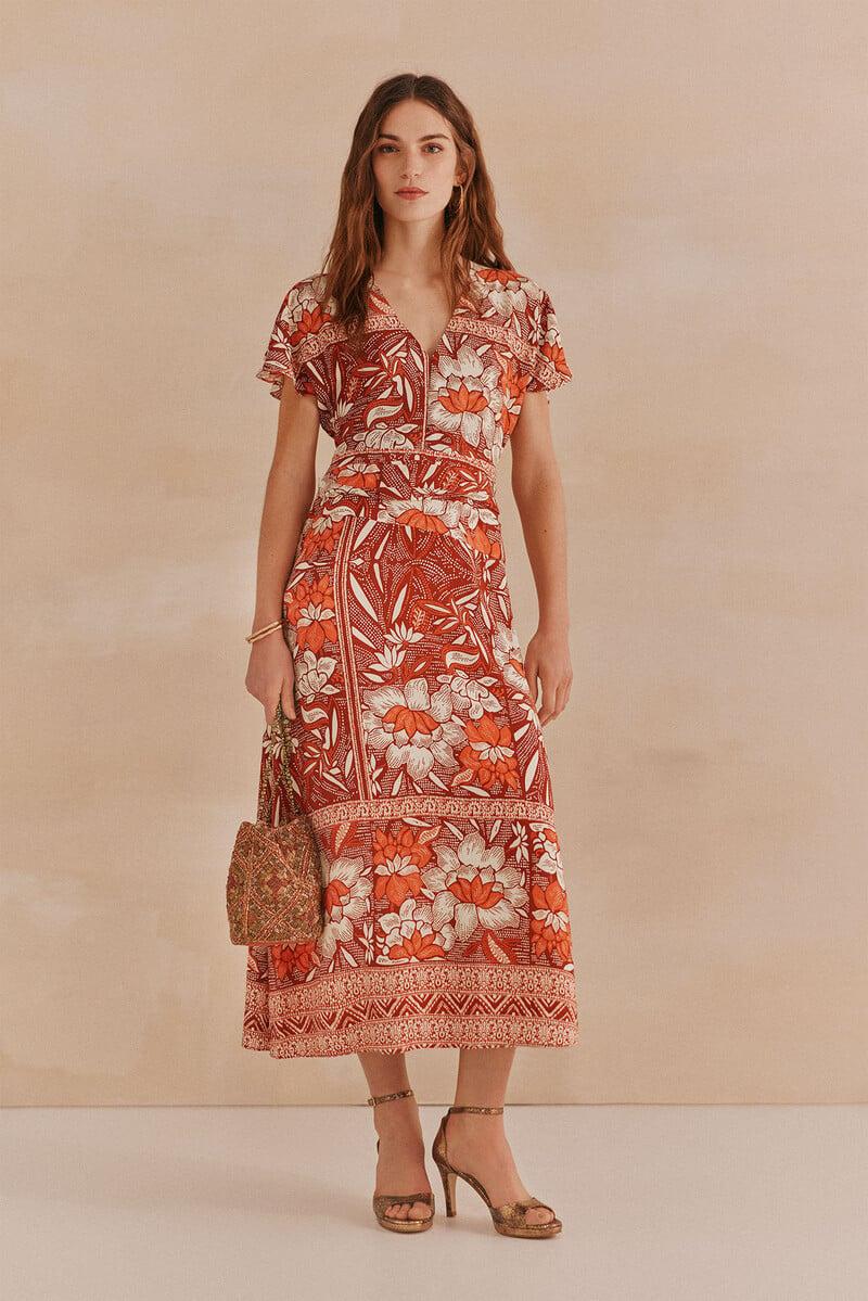 Pedro Del Hierro Alondra. Vestido Estampado
